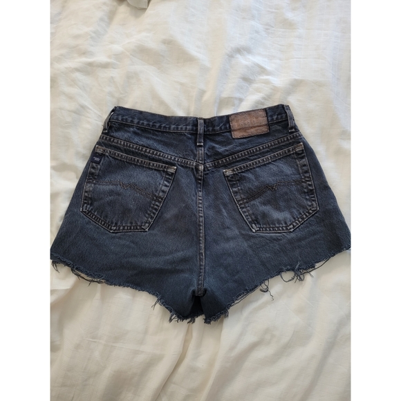 ikeda | vintage black denim cutoff shorts - Picture 2 of 5